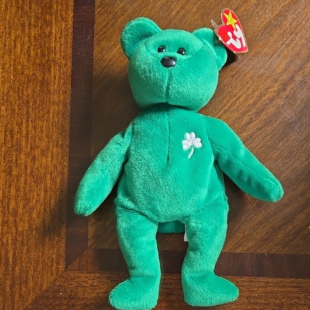 Ty Green Bear Plush Toy